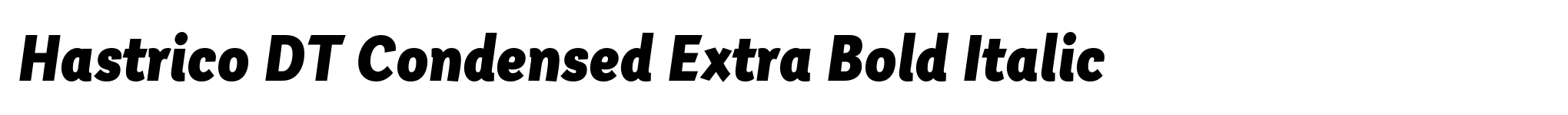Hastrico DT Condensed Extra Bold Italic image
